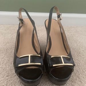 Tommy Hilfiger Leather Slingback Wedge